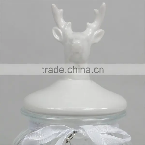 Reindeer Ceramic Bottle,Transparent Ceramic Bottle,Bottle With Bow-knot photo-3