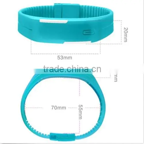 Womens Date Rubber LED Waterproof Bracelet Watch Digital Sport Wrist Watch photo-2