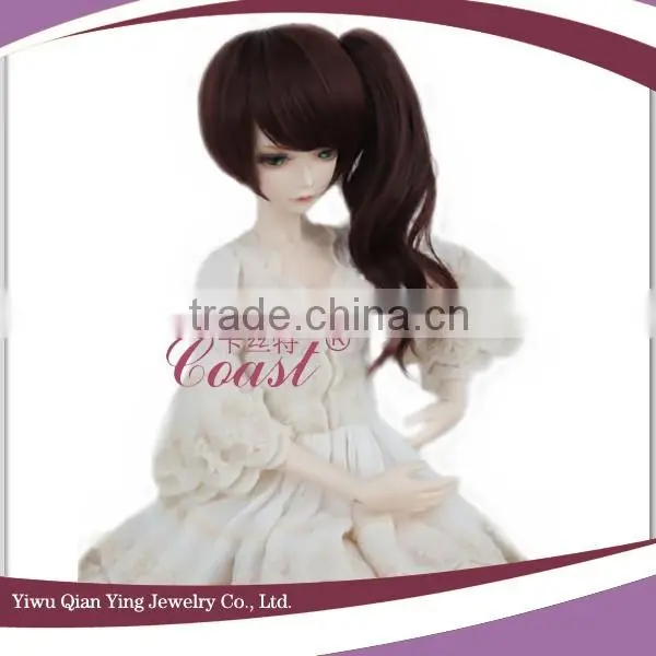 Brown Curly Fashion Synthetic Ponytail for 1 BJD Doll Wigs photo-2