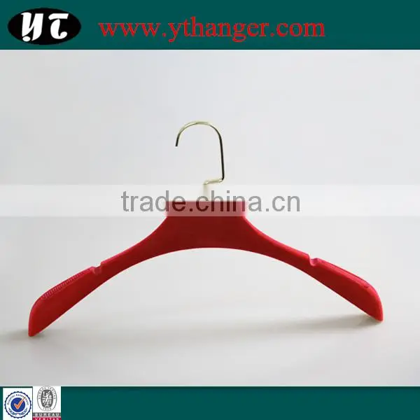 Red Color Velvet Hanger Flocking for Clothes
