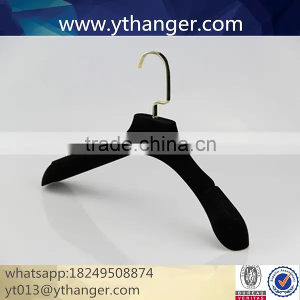 CY-626 Grey Suit Velvet Hanger on Shoulder Flocking Velvet Hanger for Wholesale Clothes photo-5