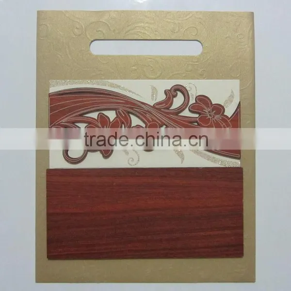 2016 Party Supply Luxury Chocolate Wooden Wedding Card Invitation photo-5