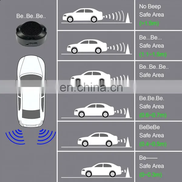 Brand New Electromagnetic Pdc Car Assistant Reverse 4 Parking Sensor System Kit photo-3