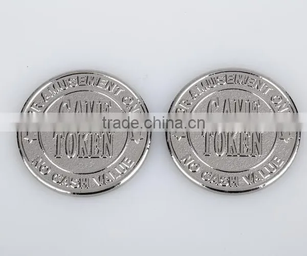 The Most Popular Fast Delivery Blank Silver Color Brass Token photo-2