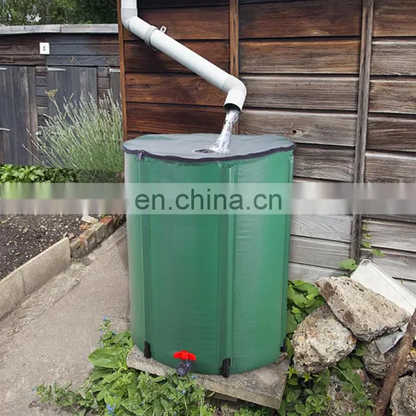55 Gal Garden Watering Flexible Collapsible Rain Barrel Pvc Rainwater Rain Water Collection Tank With Irrigation System photo-2