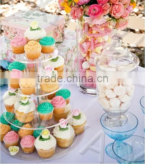 5-tire Acrylic Cupcake Stand Acrylic Cupcake Display Acrylic Cake Stand Quality Choice photo-2