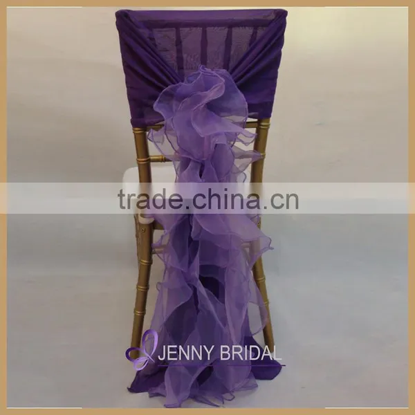C003E China Wholesale Light Pink Blush Organza Cheap Chair Covers for Sale photo-2