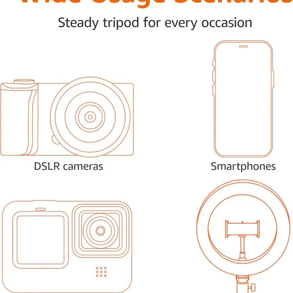 Aluminum Phone Tripod Selfie Stick, Extendable Cell Phone Tripod Stand With Wireless Remote and Phone Holder Webcam Stand photo-3
