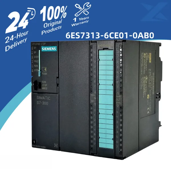 Brand-new, genuine 6ES7313-6CE01-0AB0 S7-300 CPU313C-2DP Programmable Logic Controller (PLC) Compact Module
