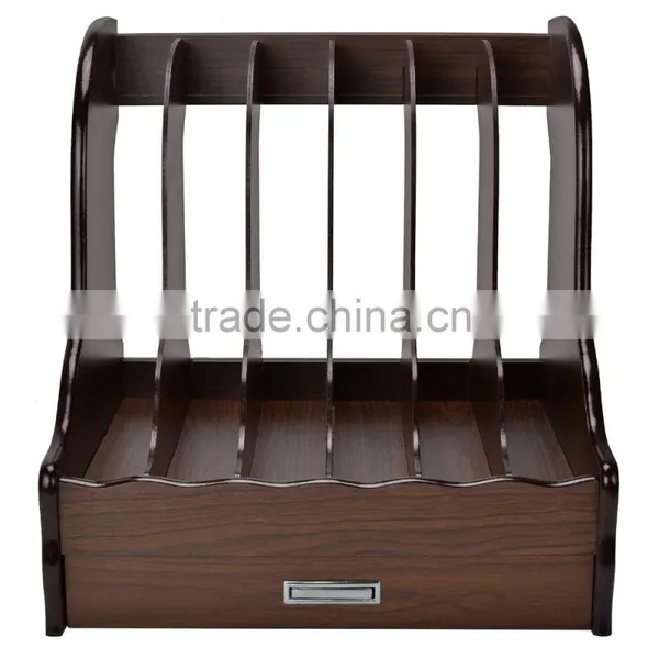 Wooden File Case Wooden Bookcase Wooden Organizer photo-4