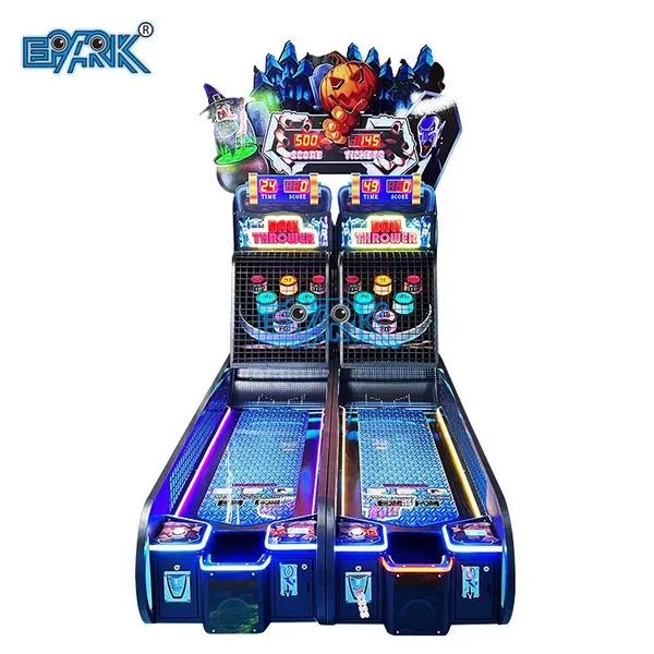 Double Player Ball Thrower Arcade Game 2 Player Sports Skill Challenge Machine for FECs Arcades and Indoor Amusement Centers