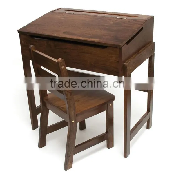 Child's Slanted Top Desk and Chair Kid's Study Desk and Chair photo-2