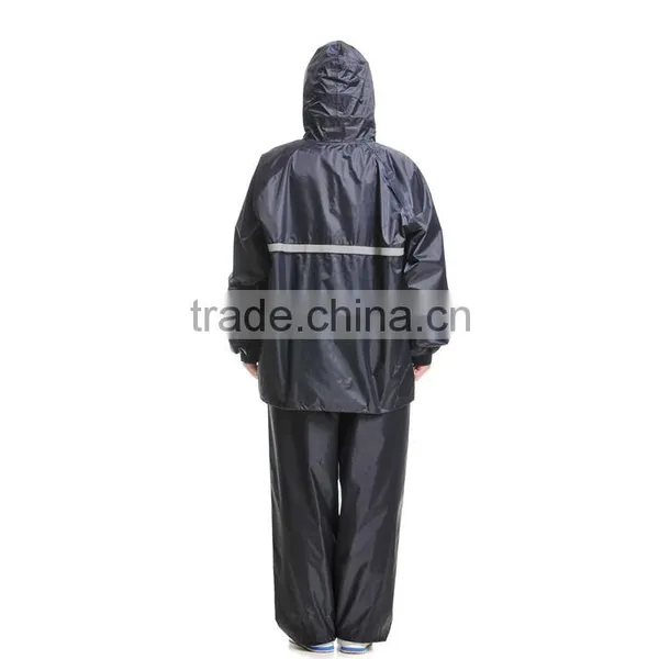 YANLI 100%waterproof,190T Polyester Fabric Adults Raincoat Reflective Stpire Raincoats photo-4