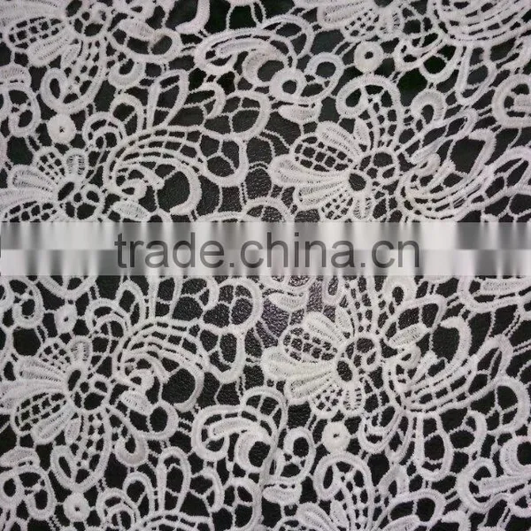 Milk Silk Lace Fabric/embroidery Chemical Lace for Making Dress photo-4