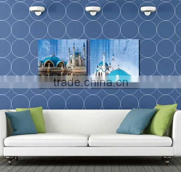 Landscape Church Waterproof Oil Canvas Printed Painting