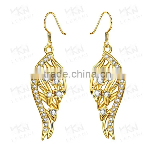 2015 New Fashion Design Fish Shape Dubai Gold Jewelry Earrings photo-2