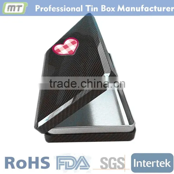 Colored Print Rectangular Tin With Hinge Lid photo-5