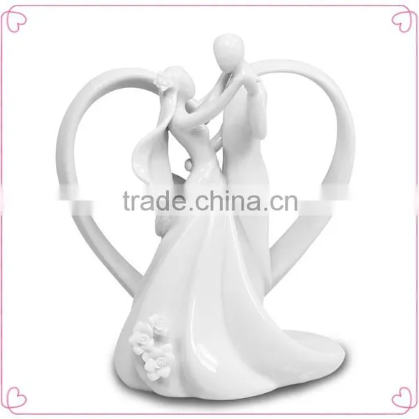 Heart Arch Bridal Couple Cake Topper