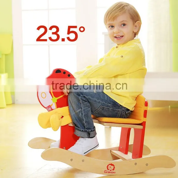 Ride on Animal Toy Red Outdoor Toy Eco-friendly Sport Walking Horse Toy 23.5 Degree Wooden Rocking Horse Kid Riding Horse Toy photo-6