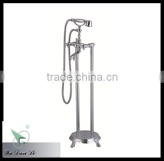 Italian Style Modern Design Brass Bath Filler Floor Mounted Bathtub Faucet photo-6