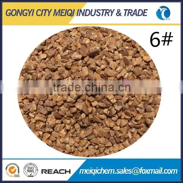 Polishing granules abrasive material walnut shell
