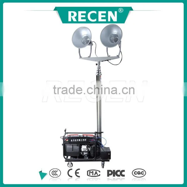 2*400w MH/HPS automatic elevator mast floodlight tower