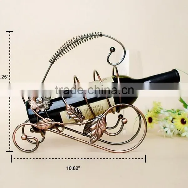 Metal Wine Rack Bottle Holder Decor Storage Single Bottle Wine Rack photo-2