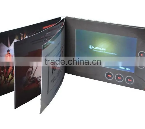 Business Gift Use and Paper Material 7inch Video Brochure Cards photo-4