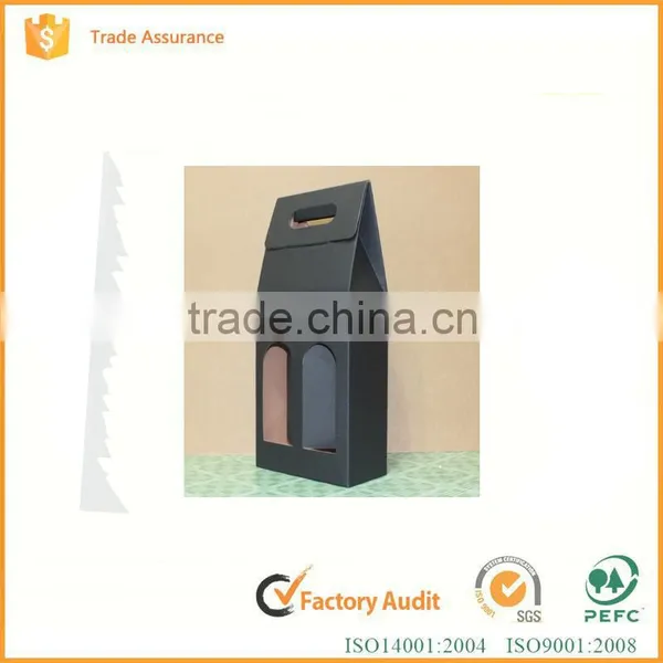 Luxury Wholesale Square Paper Wine Gift Box photo-4