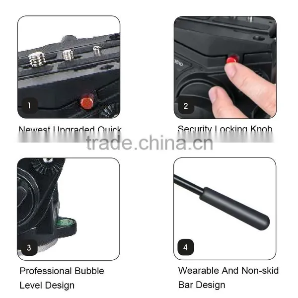 360 Degree Horizontal Rotation Damping Video Pan Head VT-3510 photo-6