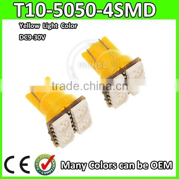 12V T10 W5W 4SMD 5050 LED White Car Light Bulb photo-4