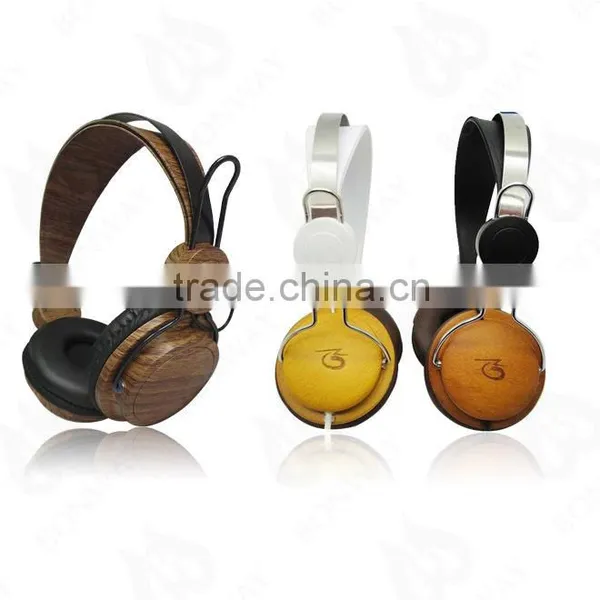 Over Head Wooden Headset for Computer photo-6