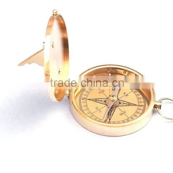 Nautical Solid Brass Admiral's Sundial Compass With Rosewood Box 13422 photo-2