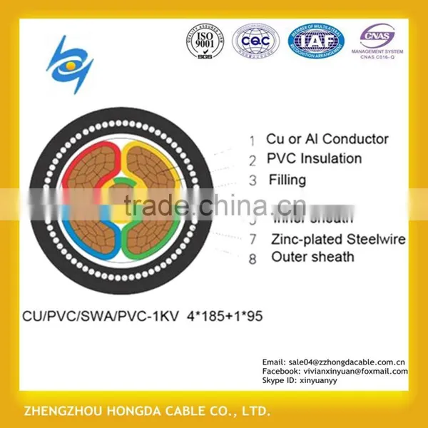 YJV22 High Quality Copper Core XLPE Insulated PVC Sheathed Steel Tape Armoured Power Cable photo-2