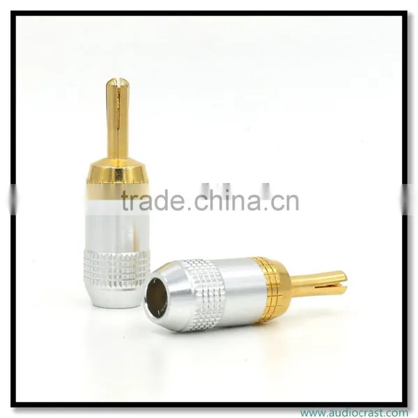 Gold Plated Self Locking Banana Plug 24K Banana Connectors photo-2
