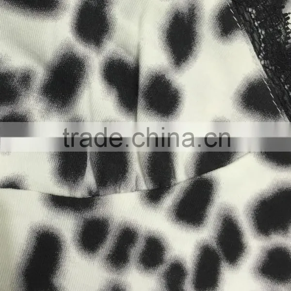 Wholesale Plus Size Black and White Animal Print Dress and Pajama photo-2