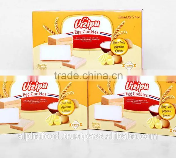 Vizipu 136g Egg Cookies - GREAT TASTE HALAL BISCUITS
