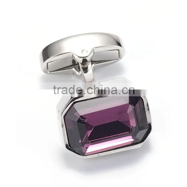 Violet Stone in Round Cufflinks photo-2