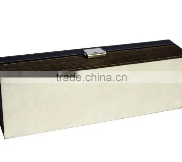 Leather Material Wooden Watch Display Box With Glass Window photo-4