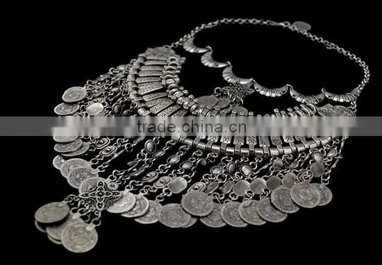 2016 Fashion Women Jewelry Chain Crystal Chunky Statement Bib Vintage Necklace photo-6