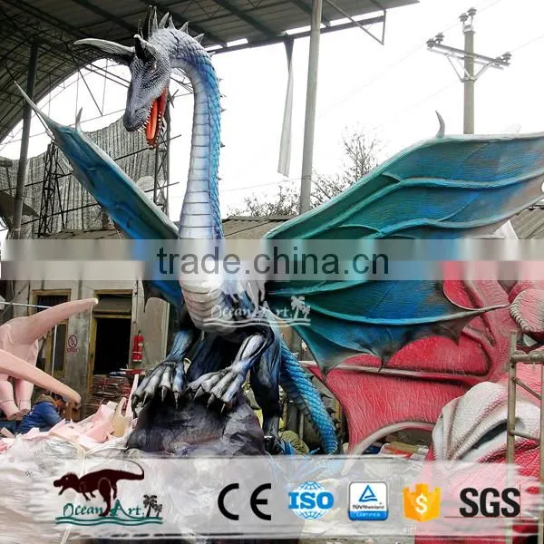 OA6111 Animatronic Dragon Western Smoking Dragon For Theme Park photo-6