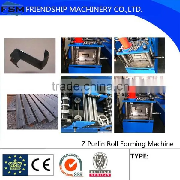 Z Purlin Roll Forming Machine 15m/min 3mm Thickness photo-2