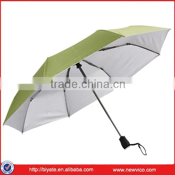 Factory Price Anti-UV Coated Polyester Manual Open 3 Collapsible Umbrella photo-4