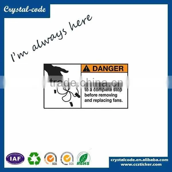 Self Adhesive Alarm Warning Sticker Label photo-5