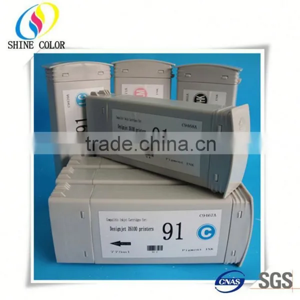 Hot 775ML &amp; 8 Color HP91 Wide Format Compatible Ink Cartridge C4944A for HP DJ Z6100 photo-2