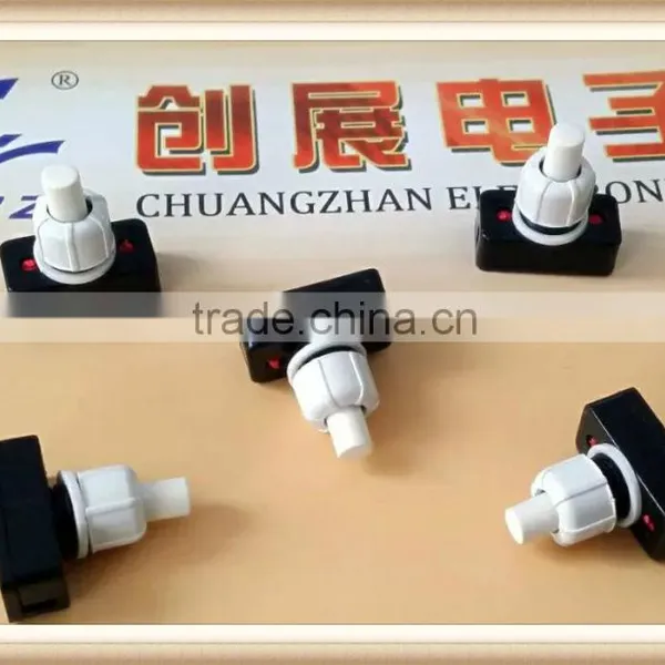 DS-212 Bell Push Button Switch,Blue Latching Dash OFF-ON Push-Button Car Switch photo-3