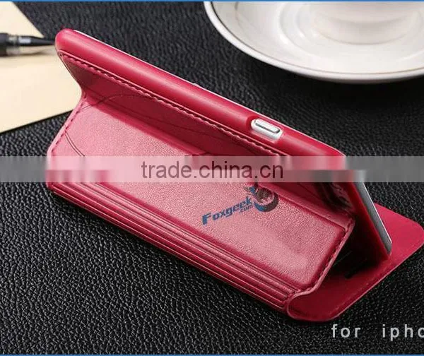 Hot New Products for 2015 Wholesale for Iphone Case , Leather Case for Iphone 6 With Double Window photo-2