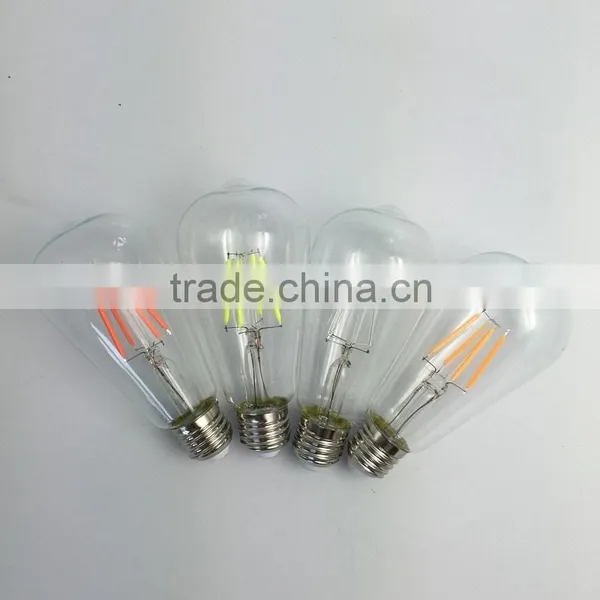 New Mould Led Bulb ST64 Clear Glass E27 Led Light 4W photo-5