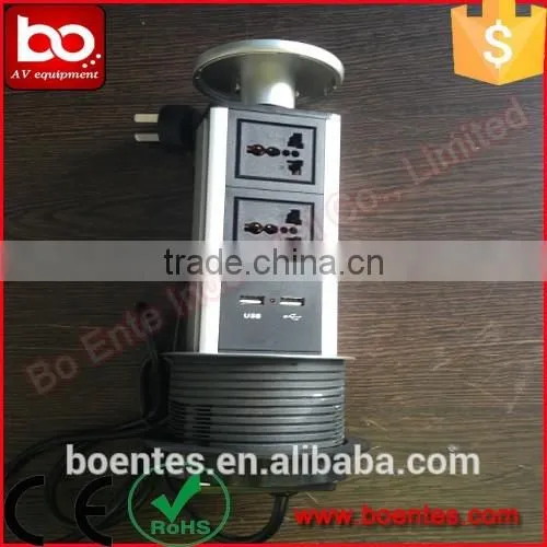 Desktop Kitchen Pop Up Power Socket Outlet With Universal Power Plugs for Office Equipment photo-3