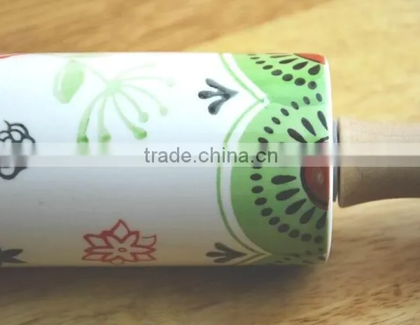 2015 Creative Design Wood and Ceramic Material Rolling Pin for Sale photo-4